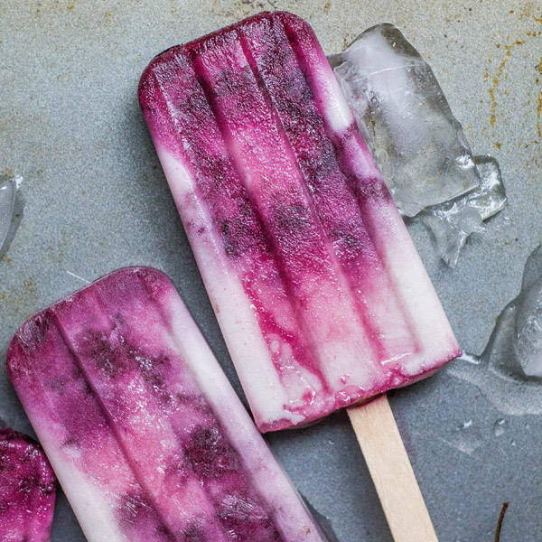 Raspberry and Vanilla protein ice lollies